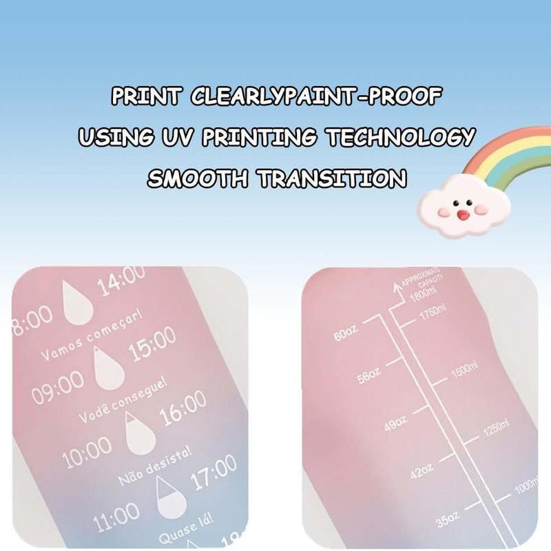 Gradient Sports Water Bottle Set, Large Capacity Portable Water Bottle with Time Marker, Leakproof Flip Top Water Bottle for Travel Gym Fitness, Drinkware