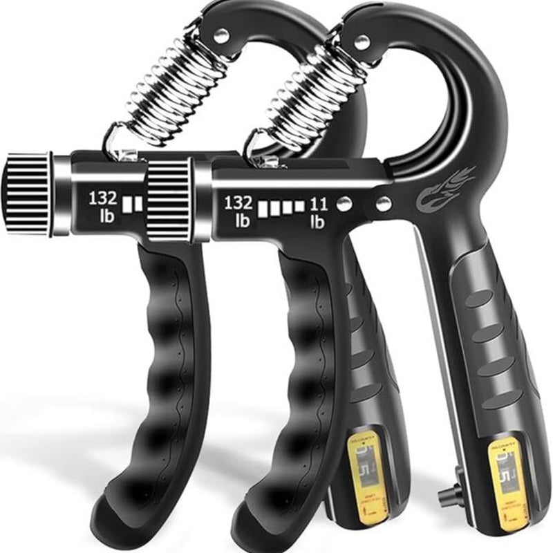 Grip Strength Trainer Kit (5 Pack) - Forearm Strengthener with Finger Stretcher, Grip Ring, and Relief Ball - Injury Recovery Tool for Men and Women